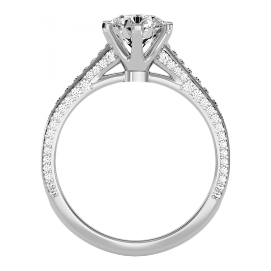 The Exceling Solitaire Ring-Color_White-Gold