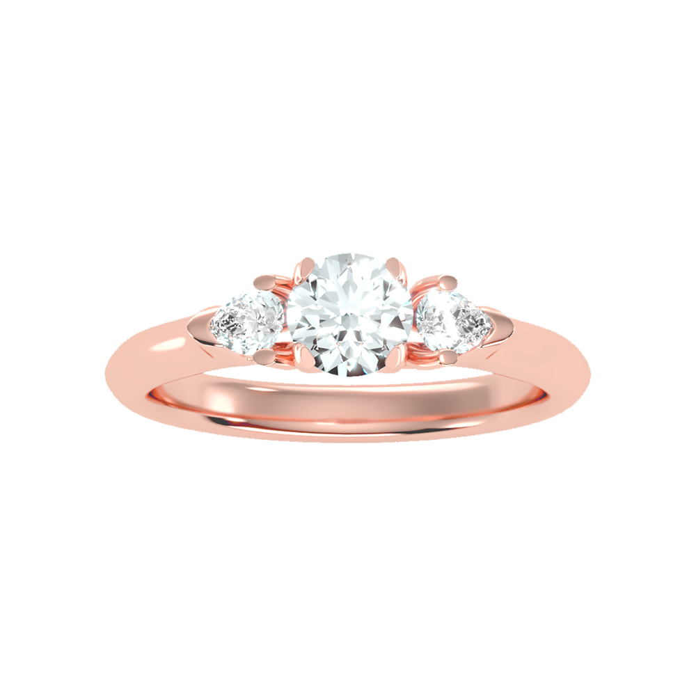 Blazing Tri Stone Ring