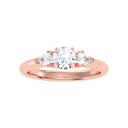 Blazing Tri Stone Ring