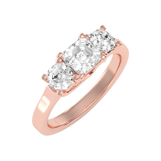 Bright Tri Stone Ring
