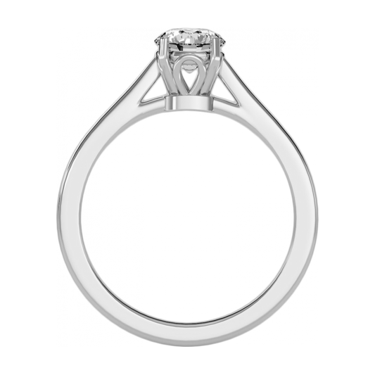 The Decent Single Stone Ring-Color_White-Gold