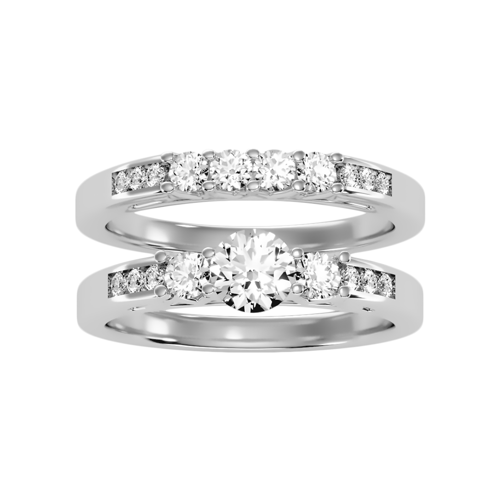 Sequoia Bridal Ring Set-Color_White-Gold