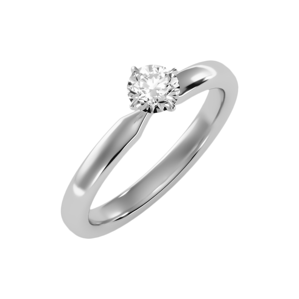 Ebullient Classic Solitaire Ring-Color_White-Gold