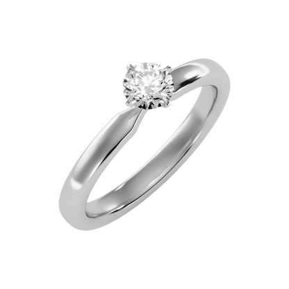 Ebullient Classic Solitaire Ring-Color_White-Gold