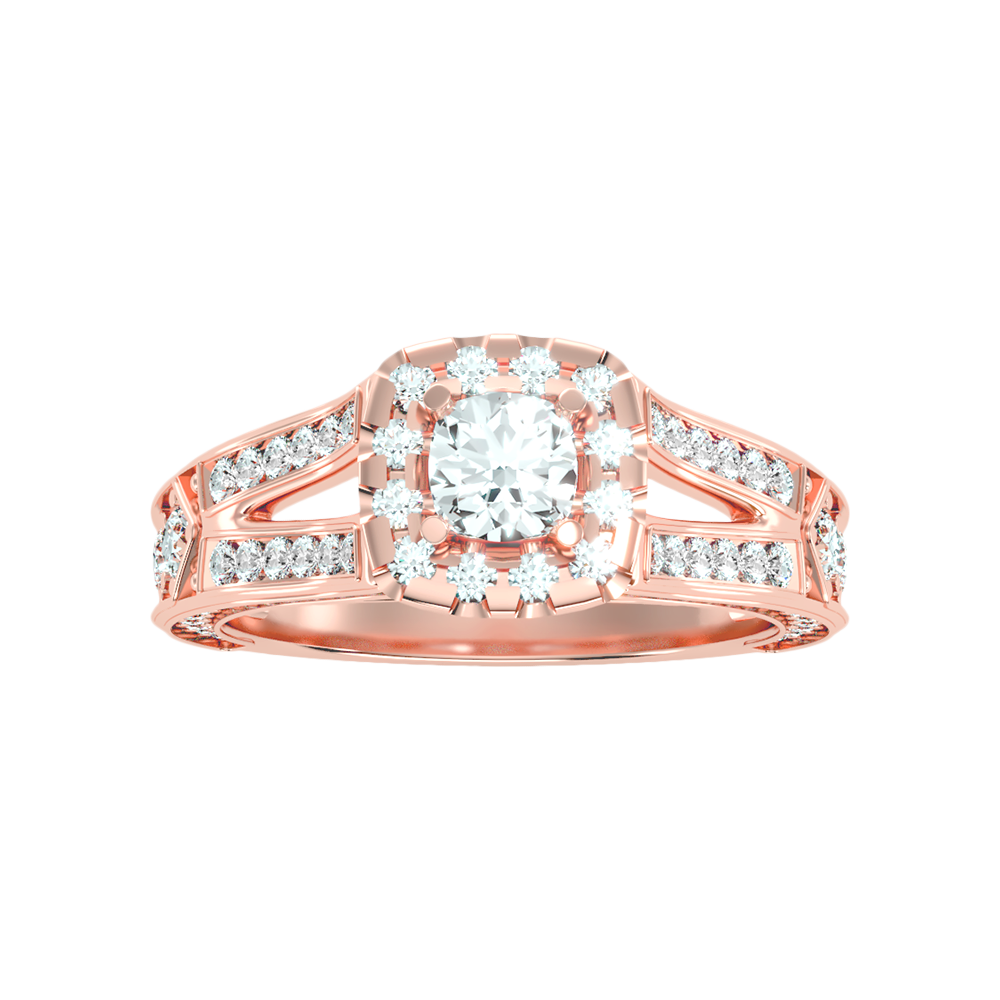 Gilded Solitaire Ring