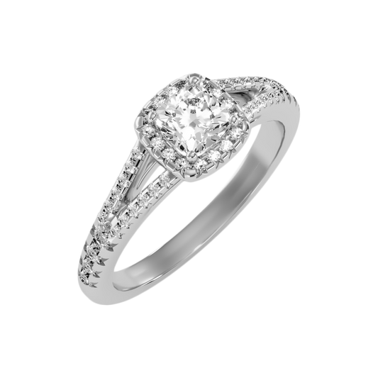 Neat Solitaire Ring-Color_White-Gold