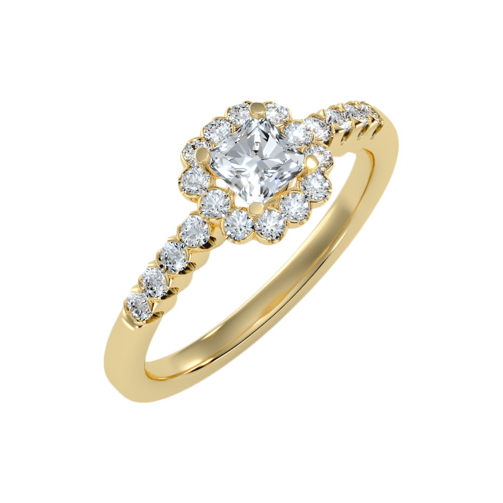 Fashionable Solitaire Ring-Color_Yellow-Gold