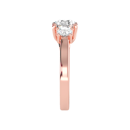 Burnished Tri Stone Ring