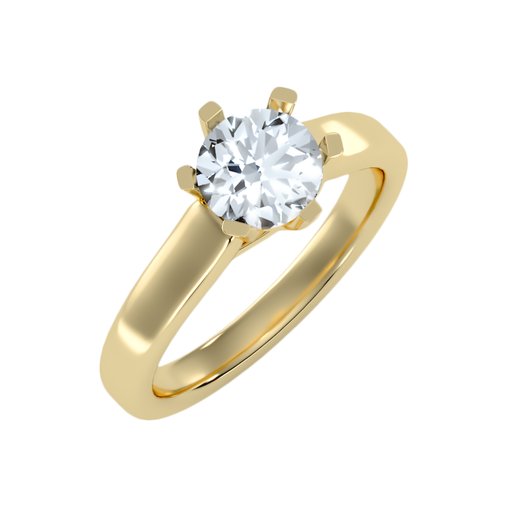 Brume Classic Solitaire Ring-Color_Yellow-Gold