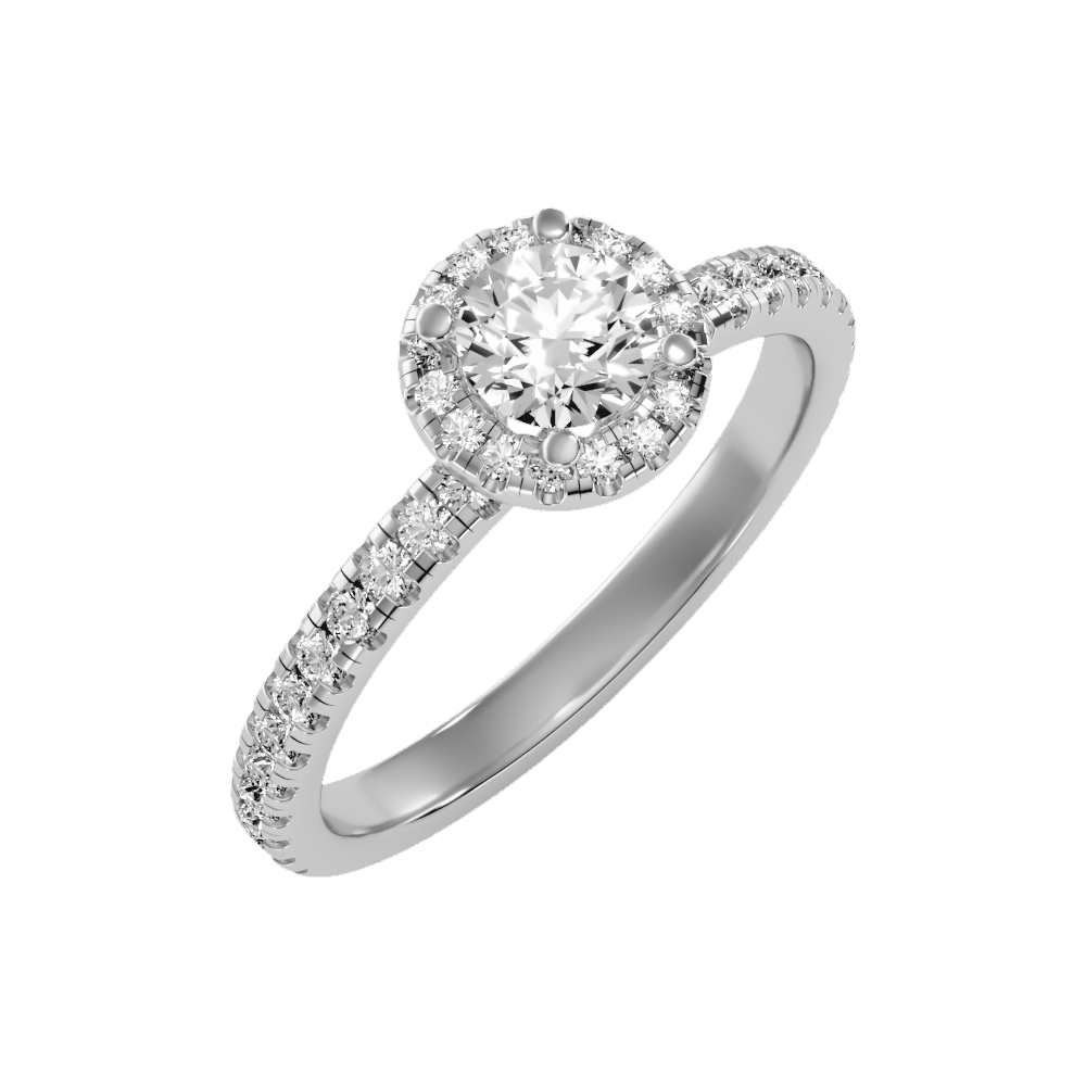 Stunned  Solitaire Ring-Color_White-Gold