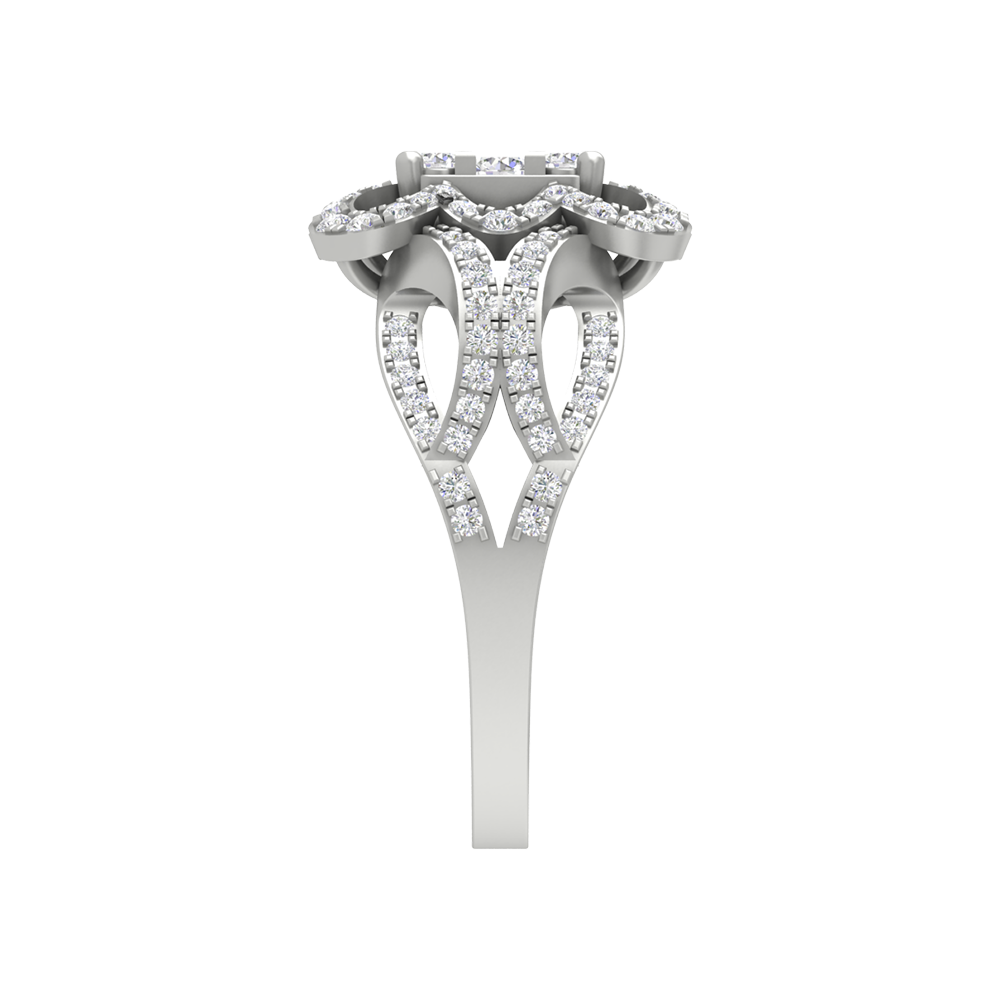 Zig - Zag Squamous Cocktail Ring