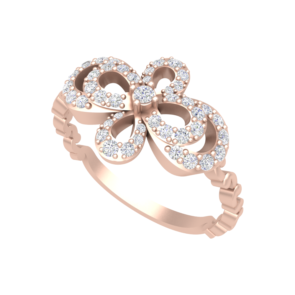 Interlinked hoop Ring - Gold & Diamond Rings for Women – World of Ring