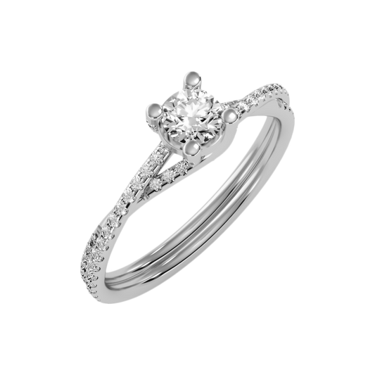 Fantasia Solitaire Ring-Color_White-Gold