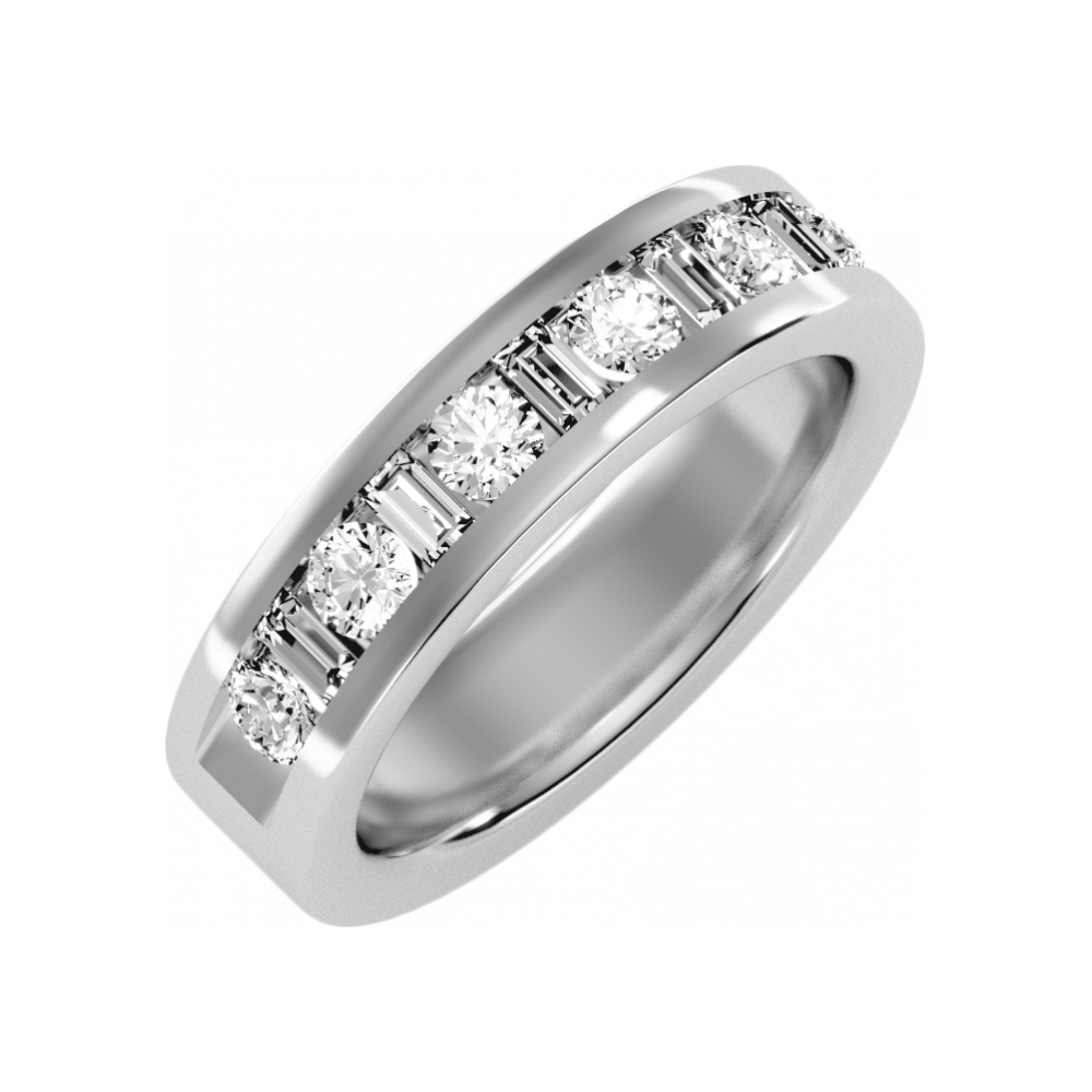 Light Hearted Half Eternity Ring