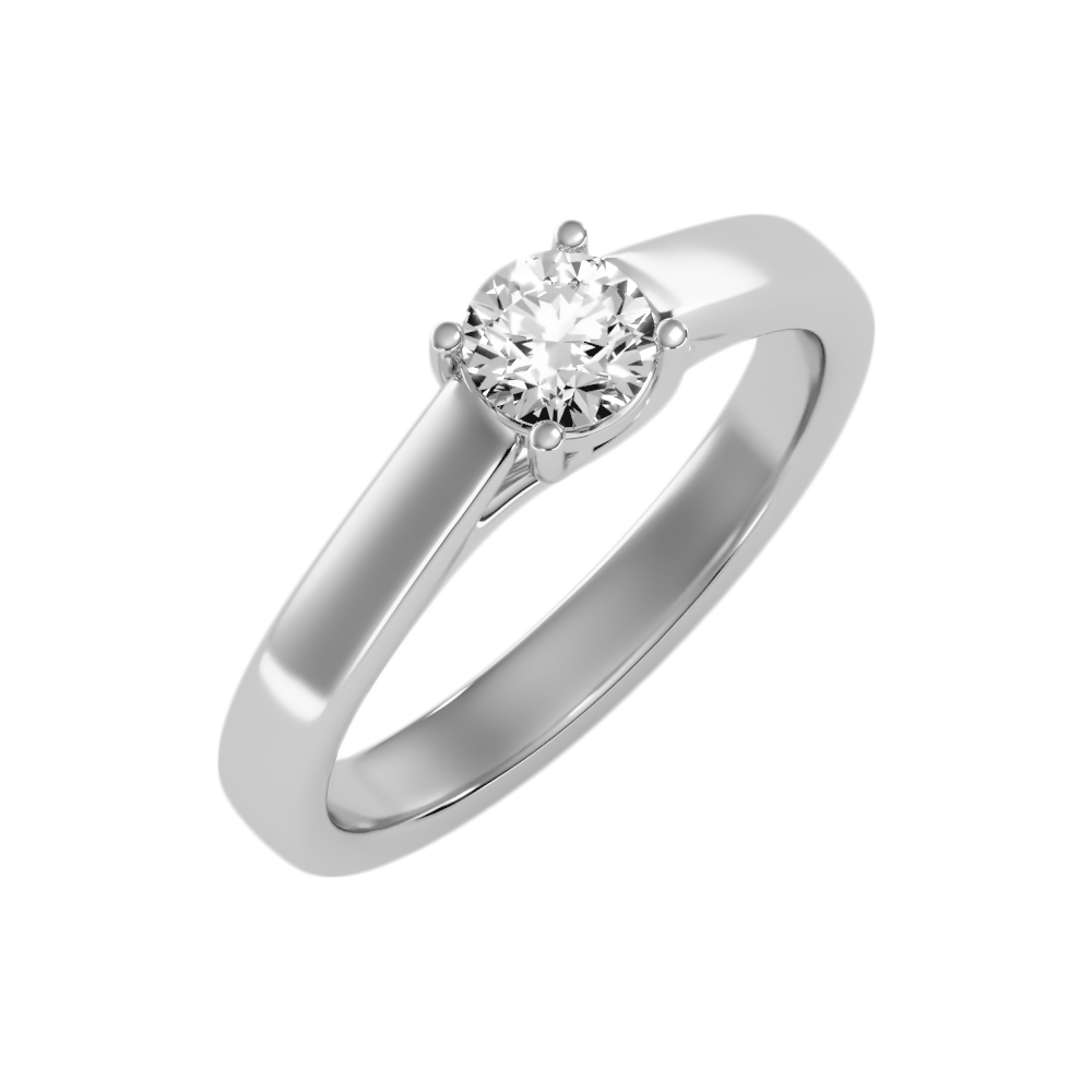 Lindo Solitaire Ring-Color_White-Gold