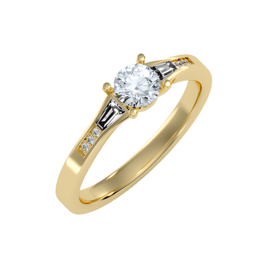 Jazz Solitaire Ring-Color_Yellow-Gold
