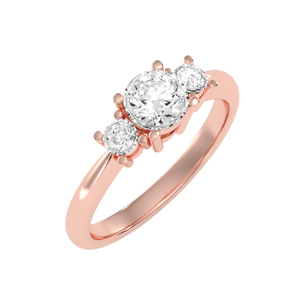 Coruscating Tri Stone Ring