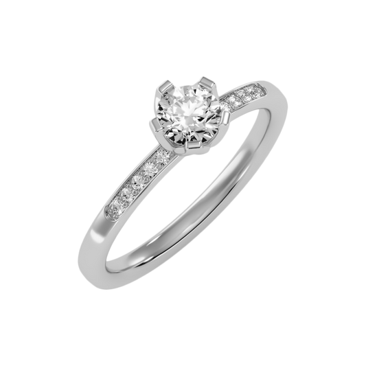 Azar Solitaire Ring-Color_White-Gold