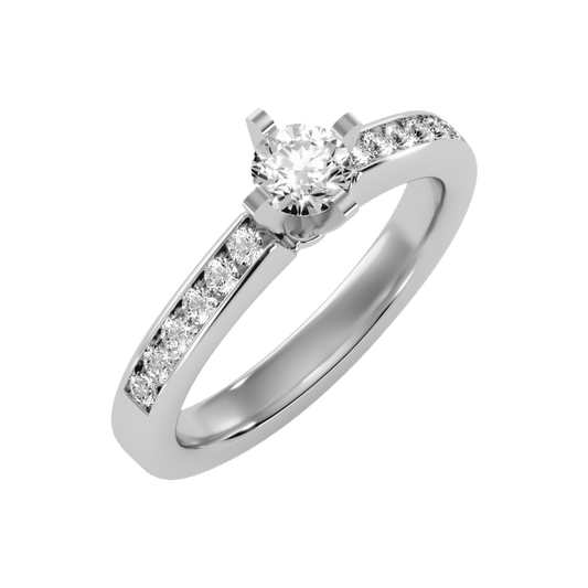 Majestic Solitaire Ring-Color_White-Gold