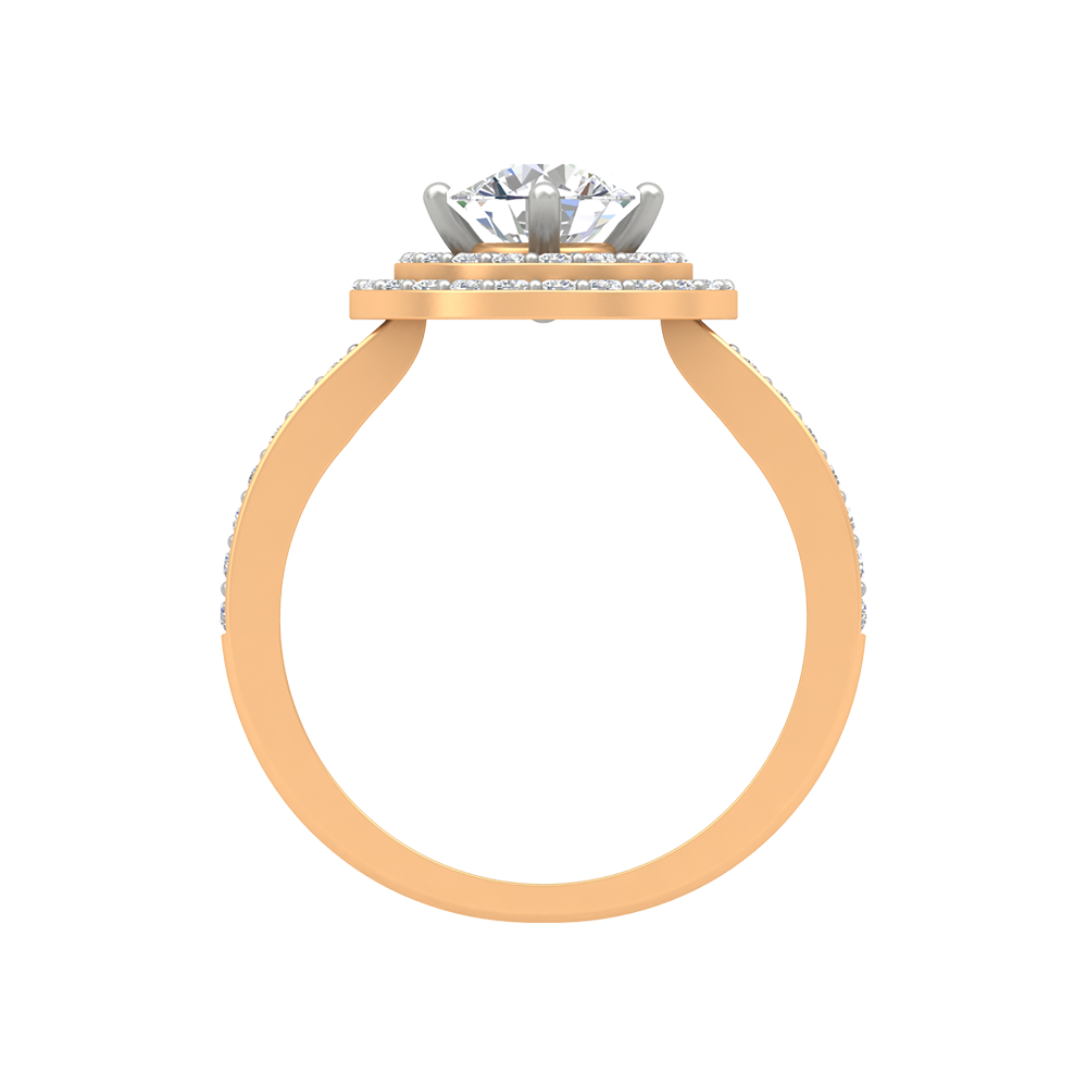 Classy Halo Solitaire Ring