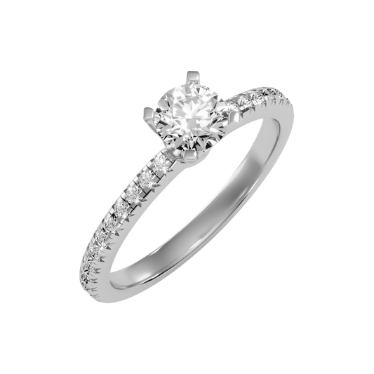 Remarkable Solitaire Ring-Color_White-Gold