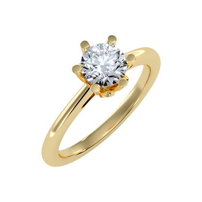 Floraison Classic Solitaire Ring-Color_Yellow-Gold