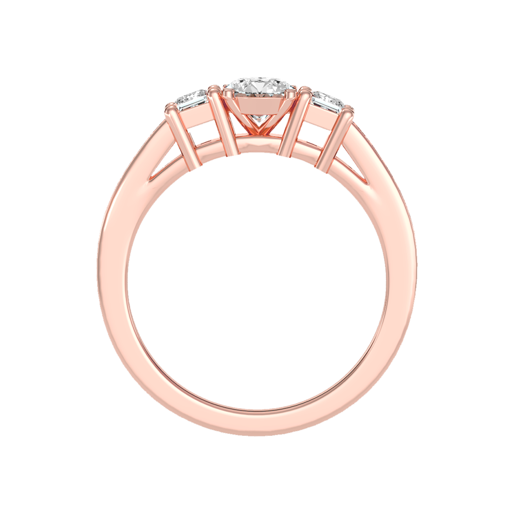 Burning Tri Stone Ring