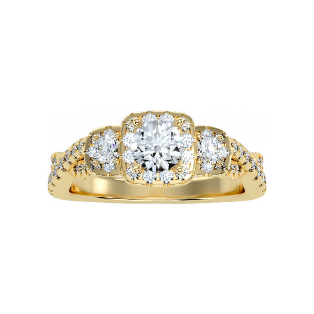 The Divine Three Stone Ring