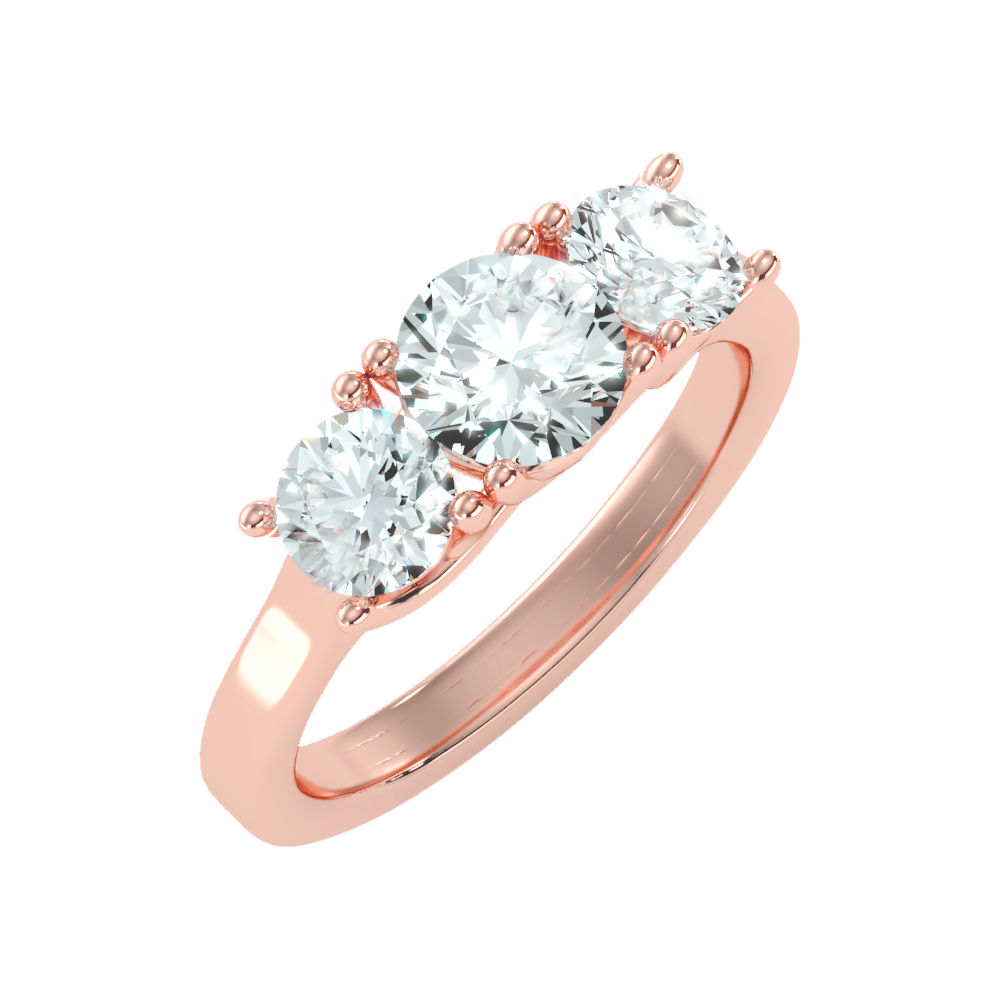 Gentle Three Stone Ring-Color_Rose-Gold