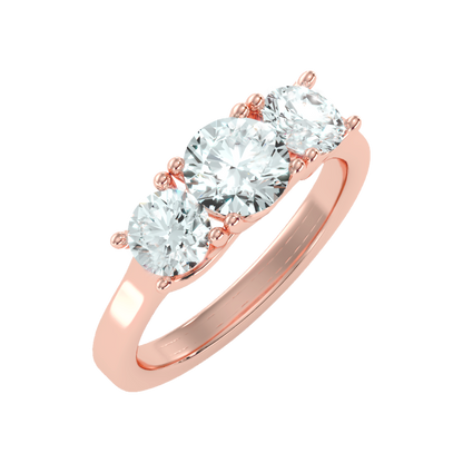 Gentle Three Stone Ring-Color_Rose-Gold