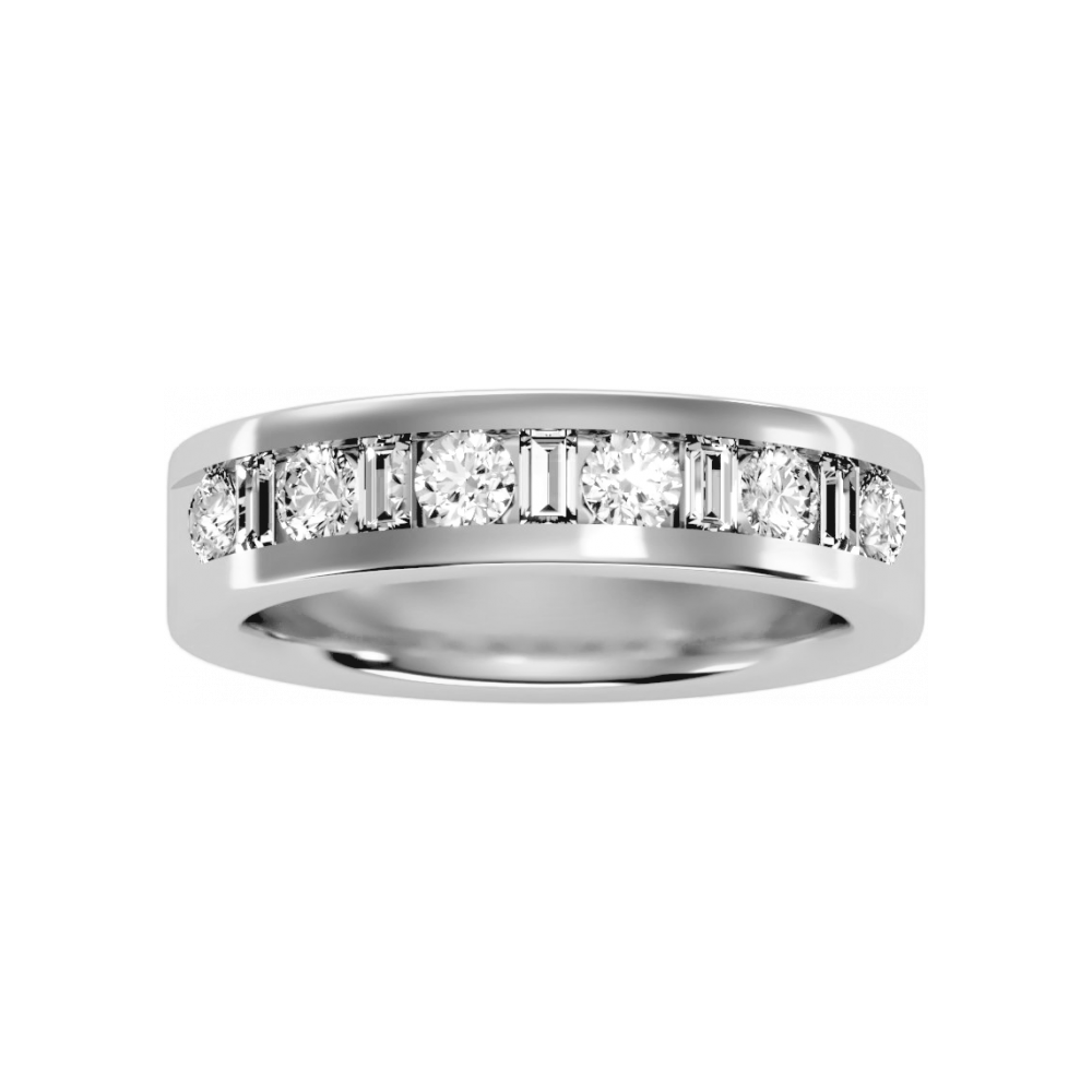 Light Hearted Half Eternity Ring