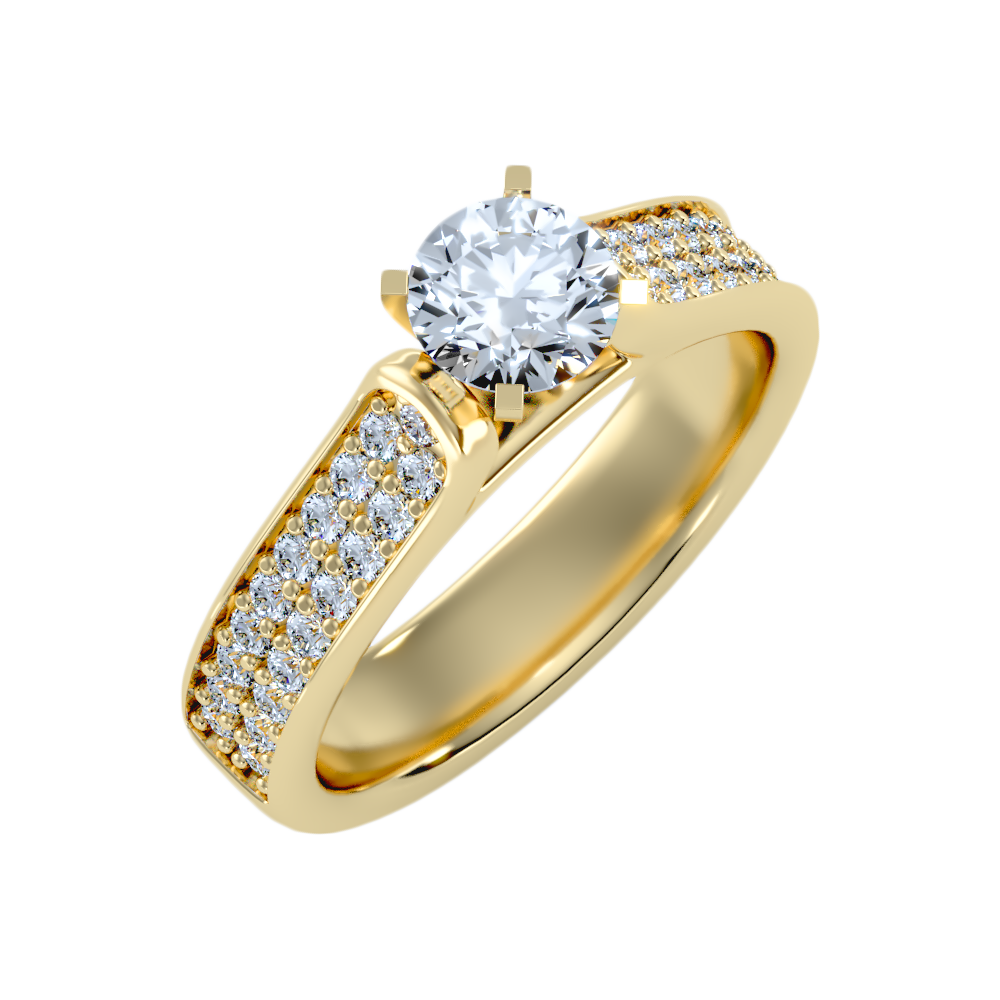 Unique Solitaire Ring-Color_Yellow-Gold
