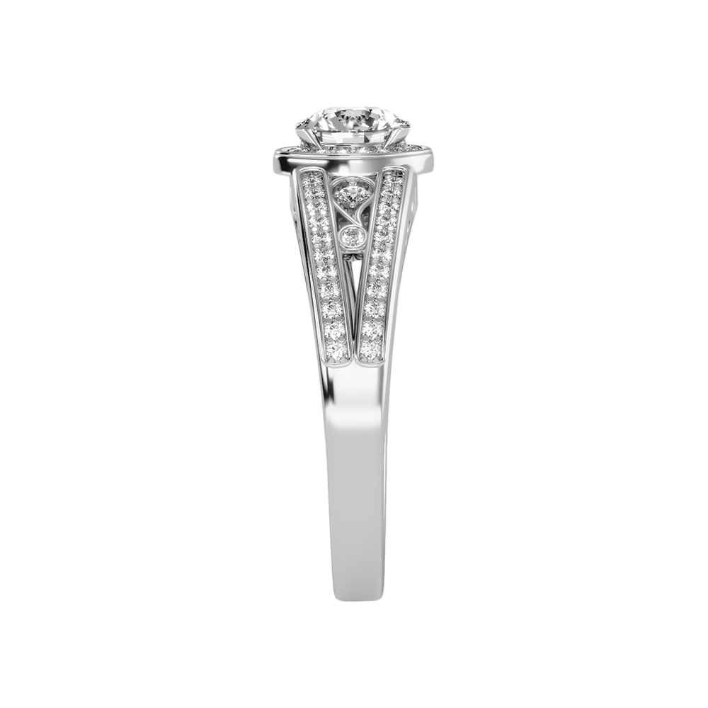 Ecstatic Halo Diamond Ring