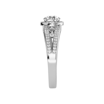 Ecstatic Halo Diamond Ring