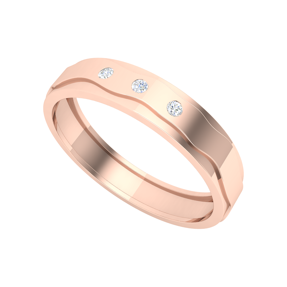 Fleurette Tri-Stone Band