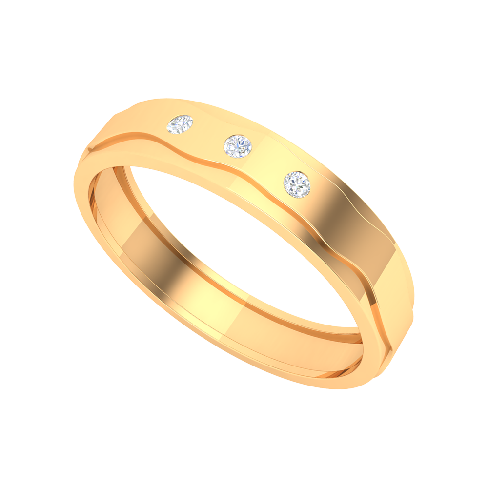 Fleurette Tri-Stone Band