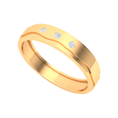 Fleurette Tri-Stone Band