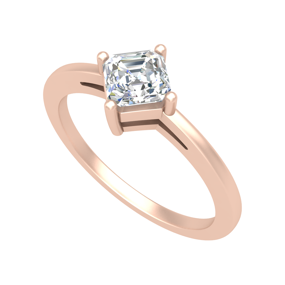 Vintage Inspired Solitaire Ring-Color_Rose-Gold