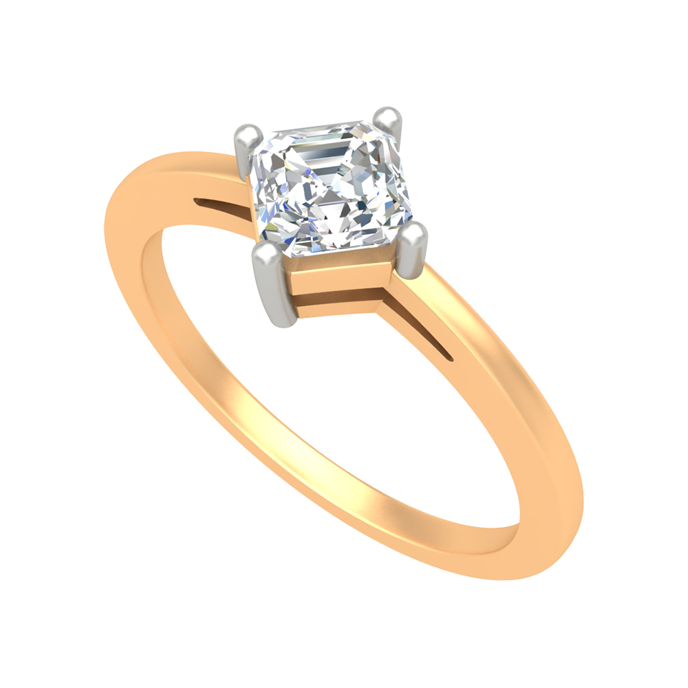Vintage Inspired Solitaire Ring-Color_Yellow-Gold