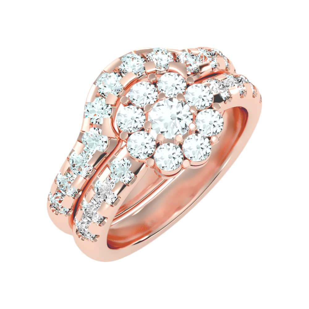 Talisman Bridal Ring Set -Color_Rose-Gold