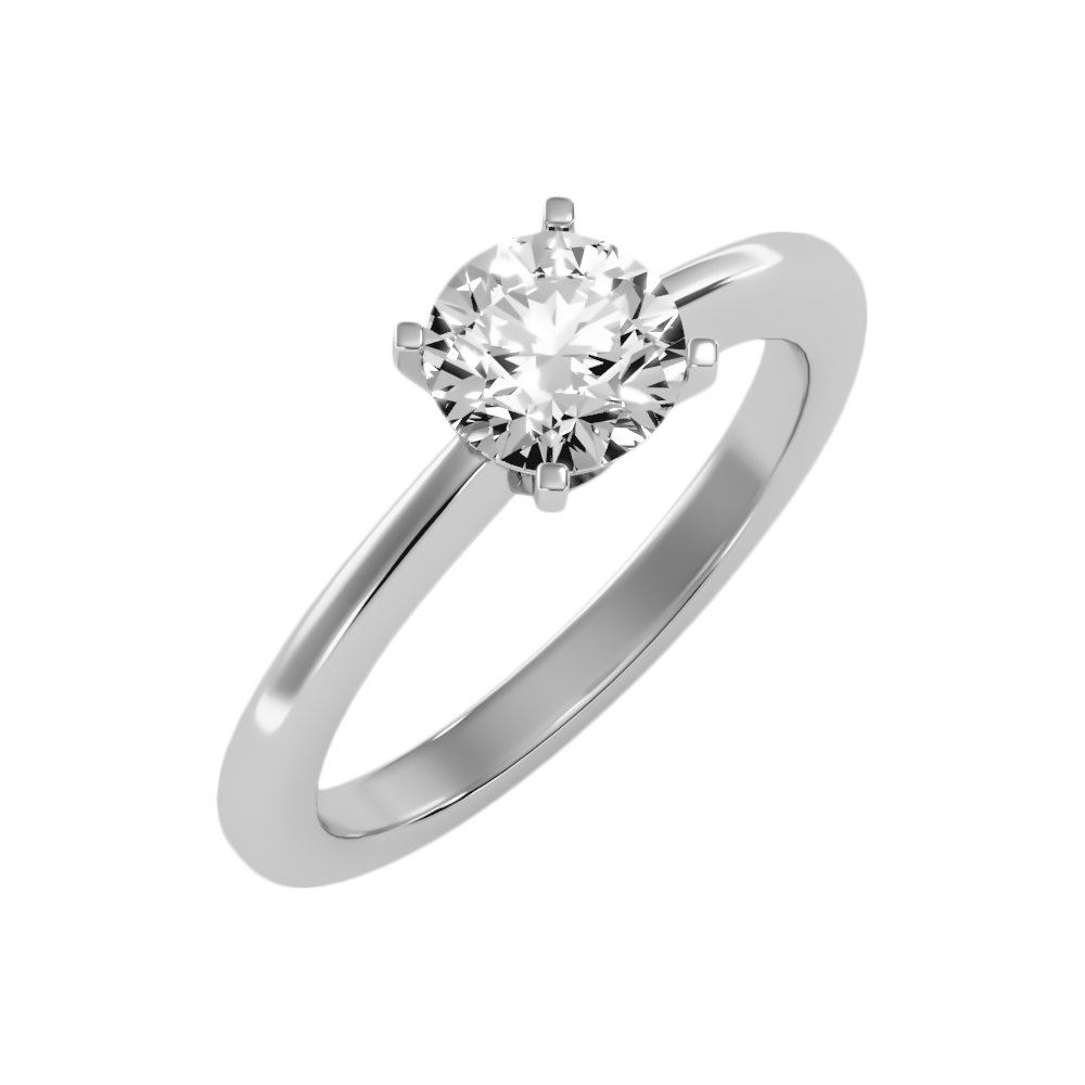 Etoile Classic Solitaire Ring-Color_White-Gold