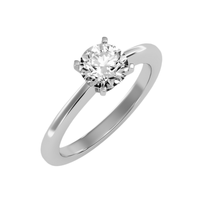 Etoile Classic Solitaire Ring-Color_White-Gold