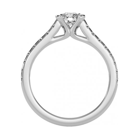 The Bonita Single Stone Ring-Color_White-Gold
