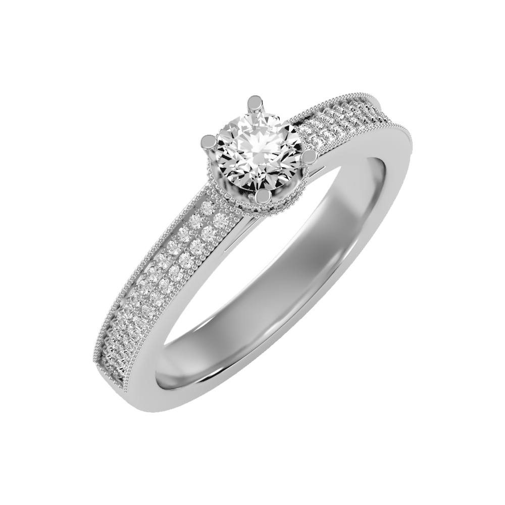 Gaz Solitaire Ring-Color_White-Gold