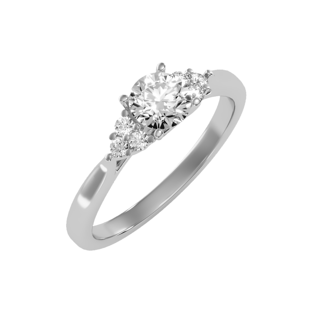 Celestial Solitaire Ring-Color_White-Gold