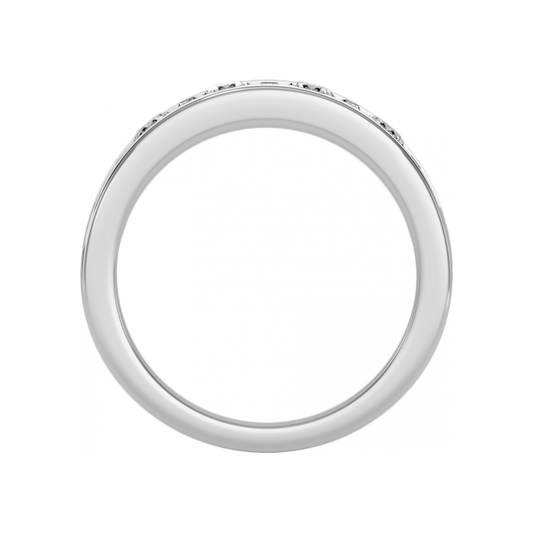 Besotted Dazzle Four Stone Band-Color_White-Gold