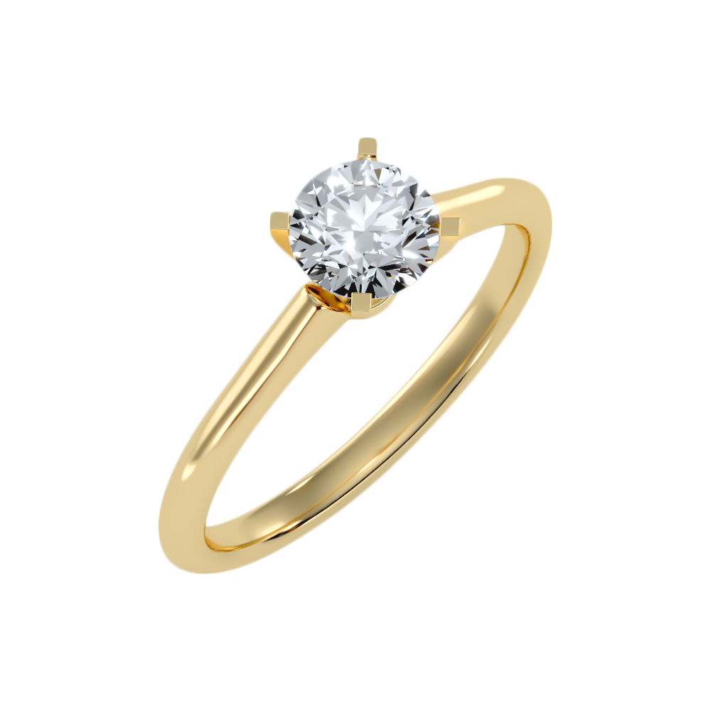 Duox Classic Solitaire Ring-Color_Yellow-Gold