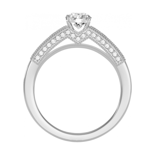 The Gental Solitaire Ring-Color_White-Gold