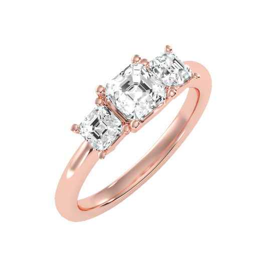 Conflate Three Stone Diamond Engagement Ring