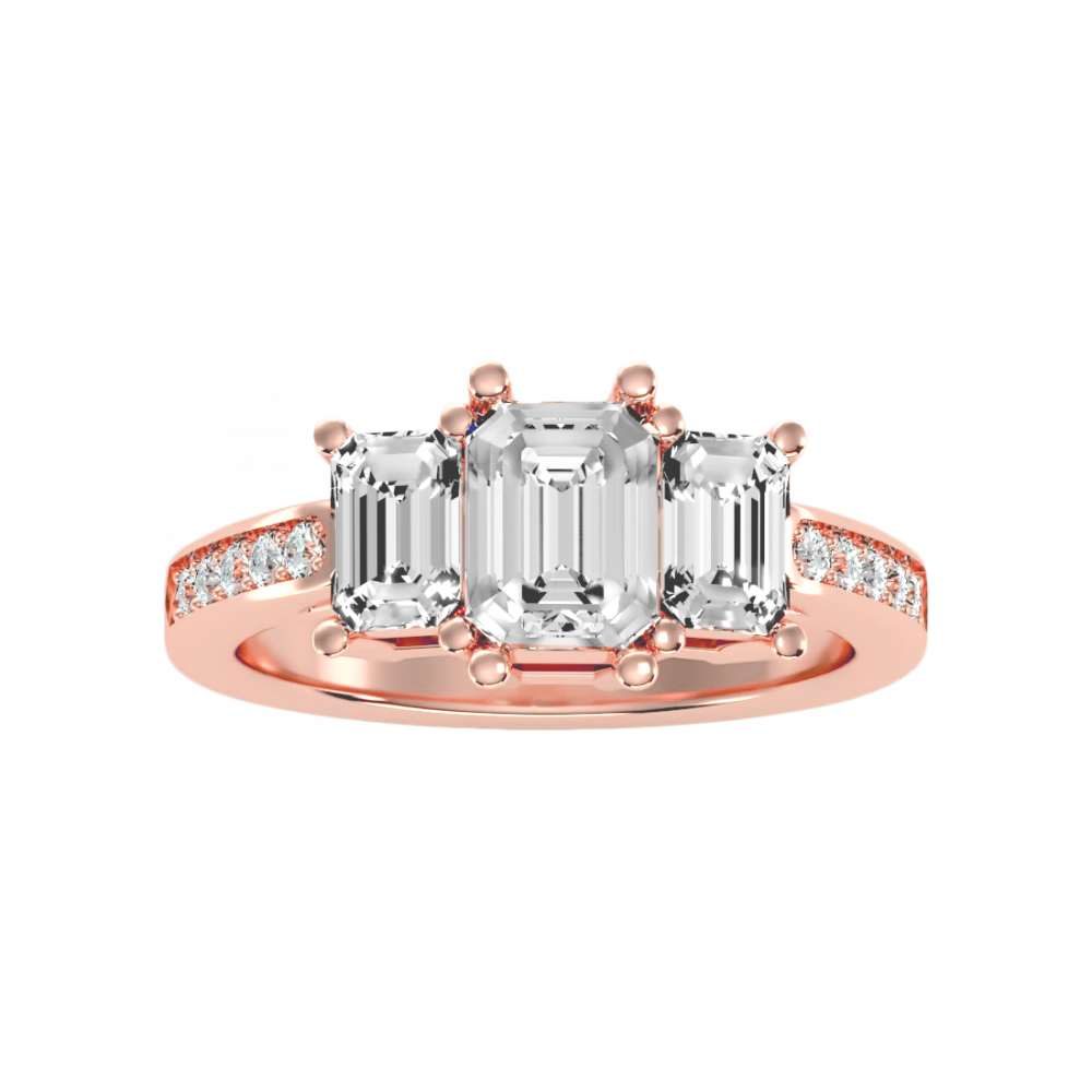 Mesmerizing Three Stone Ring 